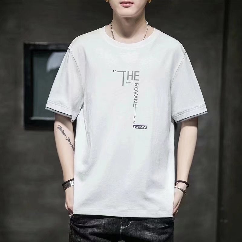 Short-Sleeved T-Shirt Men'S 2024 Printed Trendyy T-Shirt Top Ins Trendyy Brand Loose And Versatile Half-Sleeved Shirt - Image 3