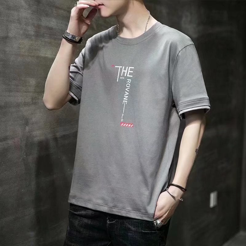 Short-Sleeved T-Shirt Men'S 2024 Printed Trendyy T-Shirt Top Ins Trendyy Brand Loose And Versatile Half-Sleeved Shirt - Image 4