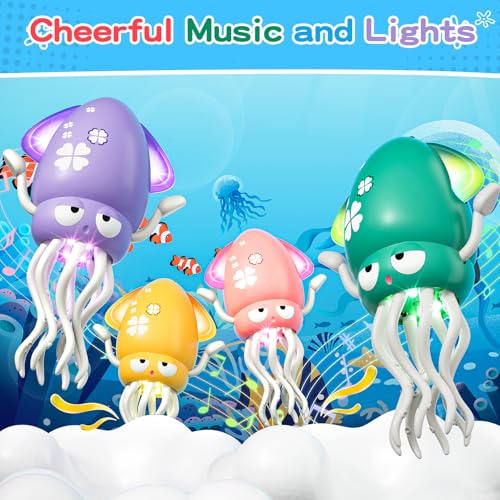 MACALOCA Dancing Squid Baby Girls Toy Dancing Octopus Tummy Time Toys for Toddlers Infant Crawling Walking Baby Toys with Music Light for 36 612 1218 1st Baby Easter Basket Stuffers Birthday Gifts - Image 5