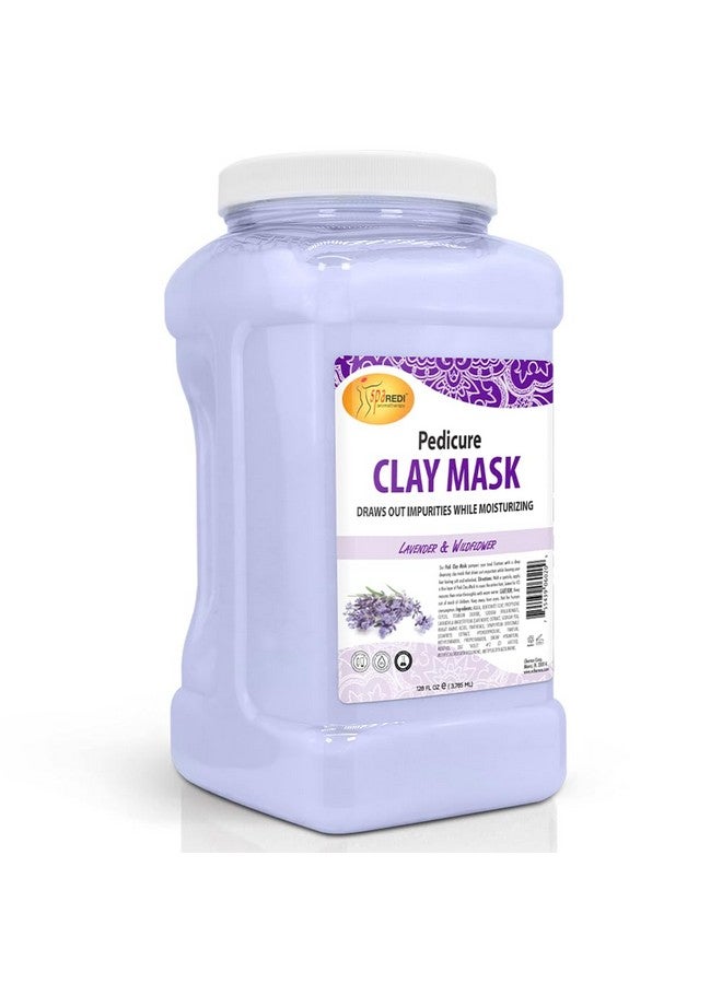 سبا ريدي قناع الطين باللافندر والزهرة البرية 128 أونصة للباديكير والجسم، تنظيف عميق للبشرة، تنقية المسام، إزالة السموم والترطيب، طين البنتونيت الطبيعي الممزوج بالطين - Image 1