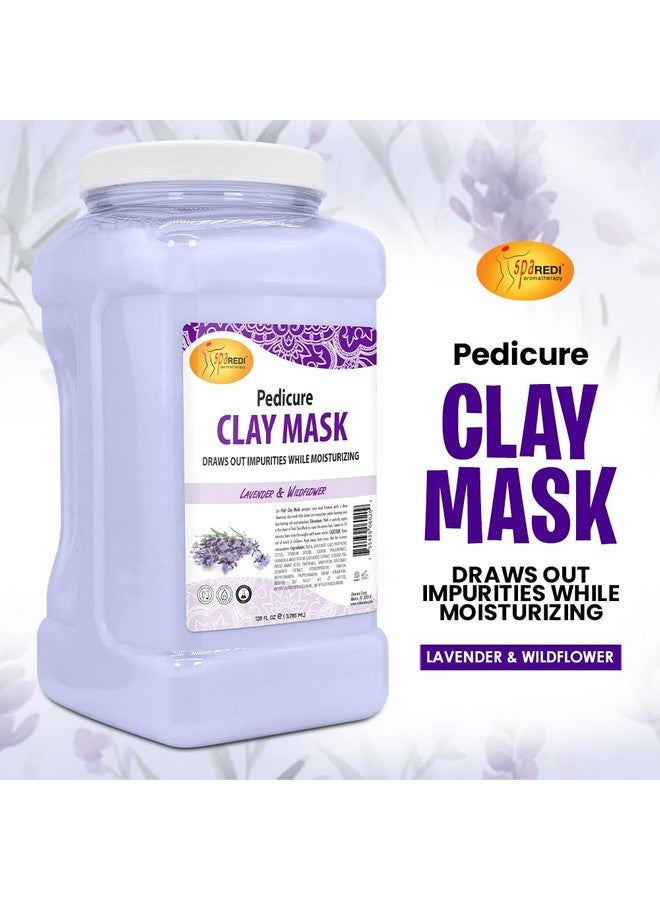 سبا ريدي قناع الطين باللافندر والزهرة البرية 128 أونصة للباديكير والجسم، تنظيف عميق للبشرة، تنقية المسام، إزالة السموم والترطيب، طين البنتونيت الطبيعي الممزوج بالطين - Image 2