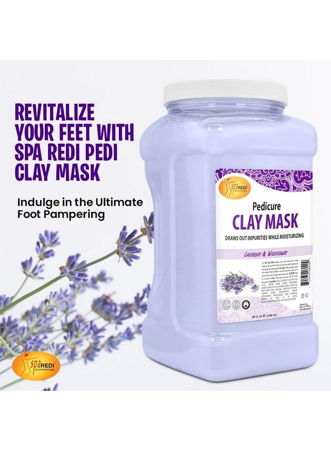 سبا ريدي قناع الطين باللافندر والزهرة البرية 128 أونصة للباديكير والجسم، تنظيف عميق للبشرة، تنقية المسام، إزالة السموم والترطيب، طين البنتونيت الطبيعي الممزوج بالطين - Image 3