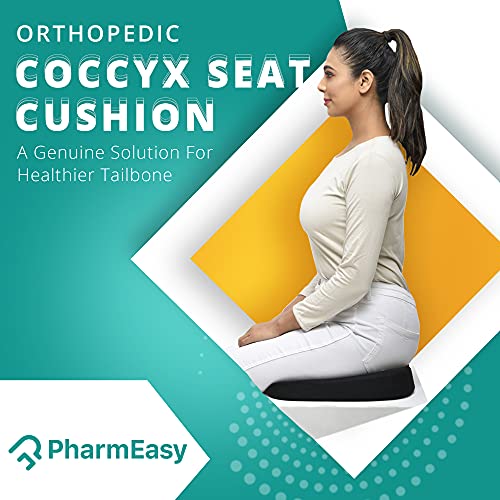 PharmEasy Back Support for Chair, Car Seat Back Support, Orthopedic Lumbar Support Memory Foam Backrest Cushion, Designed for Back Pain Relief, Ideal Back Pillow for Computer/Office Chair - Image 4