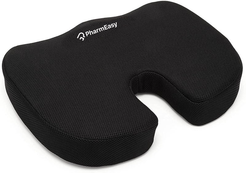 PharmEasy Back Support for Chair, Car Seat Back Support, Orthopedic Lumbar Support Memory Foam Backrest Cushion, Designed for Back Pain Relief, Ideal Back Pillow for Computer/Office Chair - Image 2