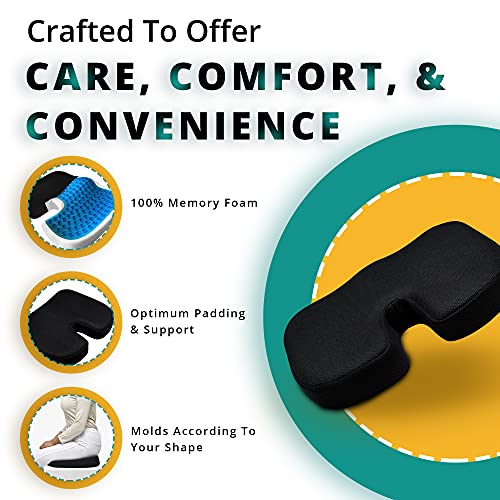 PharmEasy Back Support for Chair, Car Seat Back Support, Orthopedic Lumbar Support Memory Foam Backrest Cushion, Designed for Back Pain Relief, Ideal Back Pillow for Computer/Office Chair - Image 5