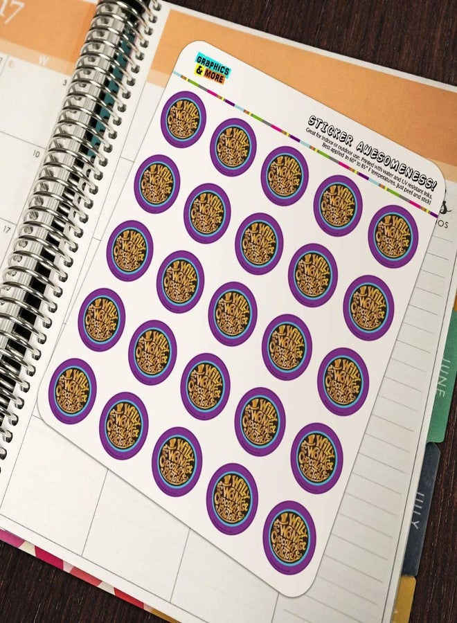 GRAPHICS & MORE Willy Wonka and The Chocolate Factory Logo Planner Calendar Scrapbooking Crafting Stickers - Image 5