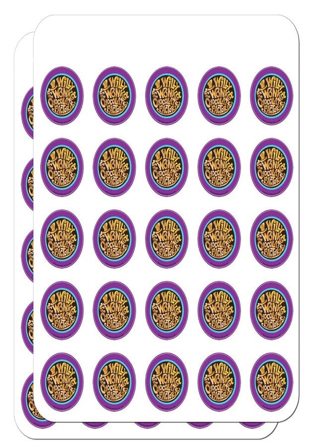 GRAPHICS & MORE Willy Wonka and The Chocolate Factory Logo Planner Calendar Scrapbooking Crafting Stickers - Image 1