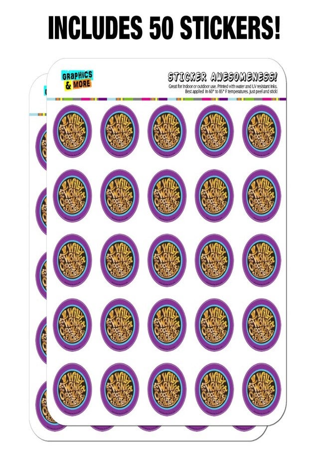 GRAPHICS & MORE Willy Wonka and The Chocolate Factory Logo Planner Calendar Scrapbooking Crafting Stickers - Image 3