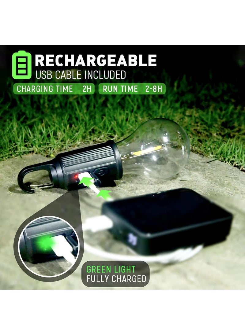 PURCHASE ZONE PURCHASE ZONE Rechargeable Camping Light Hanging Tent Light Bulb with Hook 3 Lighting Modes Tent Lamp for Camping Hiking Backpacking Emergency Outage Pack of 1 PIC  - Image 5