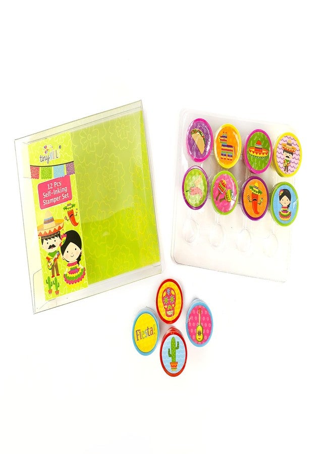 تايني ميلز مجموعة طوابع تاكو مكسيكية من TINYMILLS مكونة من 12 قطعة - Image 4