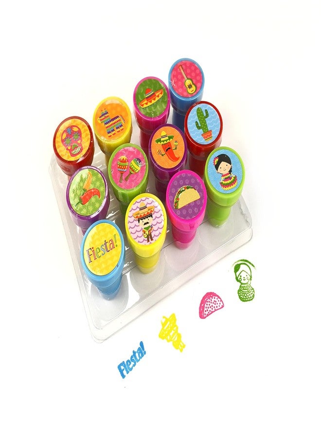 تايني ميلز مجموعة طوابع تاكو مكسيكية من TINYMILLS مكونة من 12 قطعة - Image 1