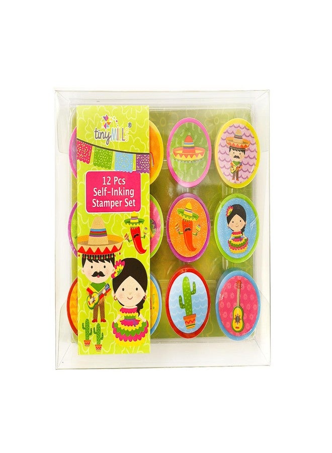 تايني ميلز مجموعة طوابع تاكو مكسيكية من TINYMILLS مكونة من 12 قطعة - Image 2