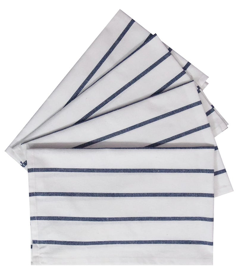 NT-STAR Kitchen Towels Cotton 45*70cm, 190GSM, Blue Thin Stripes (8) - Image 1