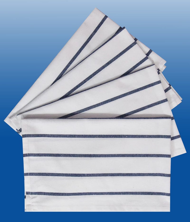 NT-STAR Kitchen Towels Cotton 45*70cm, 190GSM, Blue Thin Stripes (8) - Image 2