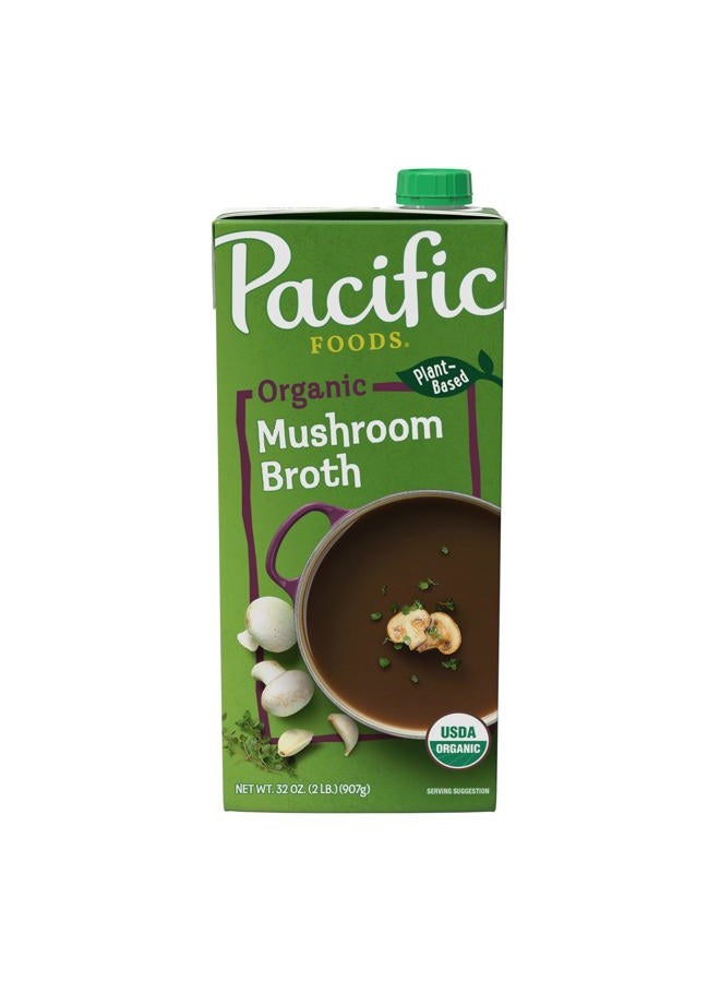Pacific Foods Organic Mushroom Broth, 32 OZ - Image 1