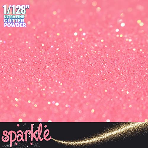 Estanoite Iridescent Fine Glitter, 210G/7.41OZ Extra Fine Glitter Powder, Rainbow Craft Glitter for Resin, DIY Tumblers Painting, Body Nail Glitter, Festival Glitter for Christmas Decoration (Doll Pink) - Image 2