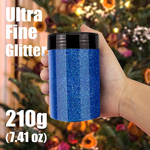 Estanoite Iridescent Fine Glitter, 210G/7.41OZ Extra Fine Glitter Powder, Rainbow Craft Glitter for Resin, DIY Tumblers Painting, Body Nail Glitter, Festival Glitter for Christmas Decoration (Doll Pink) - Image 4