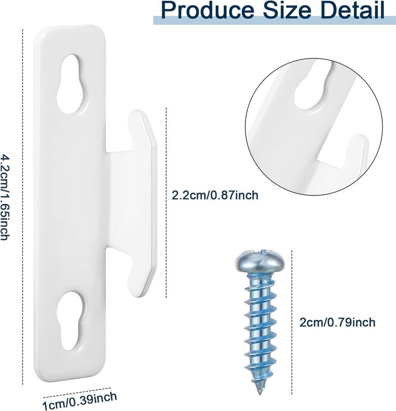 Sratte Curtain Rod Bracket Curtain Rod Single Hardware Brackets Spreader Wall Hooks with Screws Window Hardware Holders for Kitchen Accessories SupplyWhite10 Pcs - Image 2