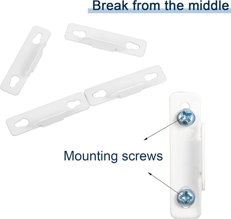 Sratte Curtain Rod Bracket Curtain Rod Single Hardware Brackets Spreader Wall Hooks with Screws Window Hardware Holders for Kitchen Accessories SupplyWhite10 Pcs - Image 4