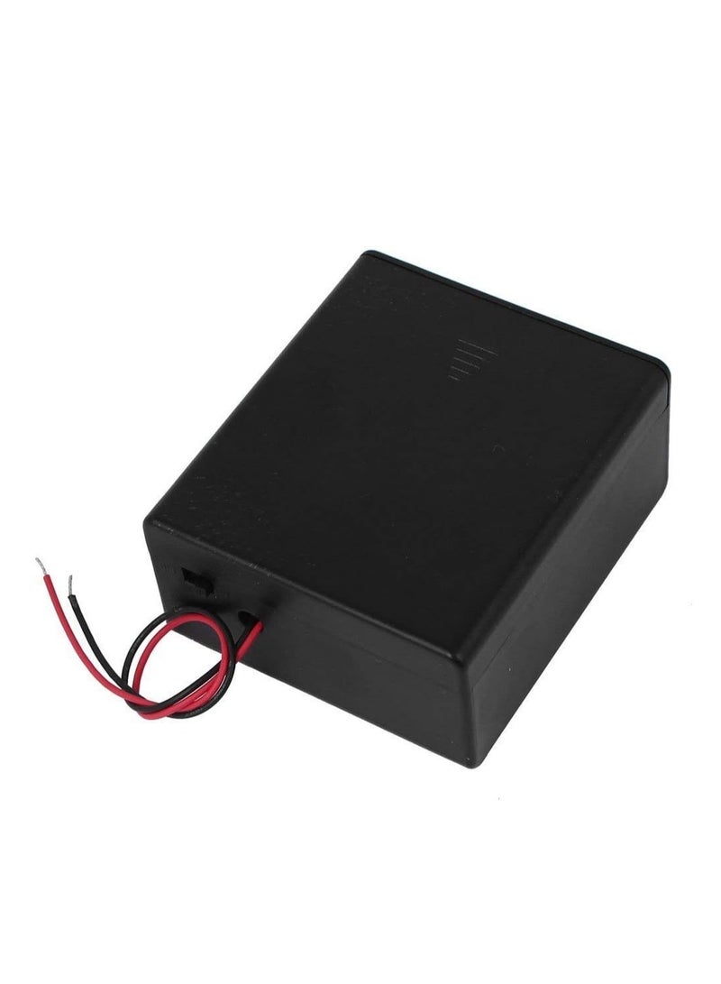 KNP 2 Slot Battery Case Holder is a durable and practical storage solution designed to hold two D size batteries providing a reliable power source for various electronic devices It features wire leads for easy connection to circuits or devices and a sturdy design to secure the batteries in place. - Image 2