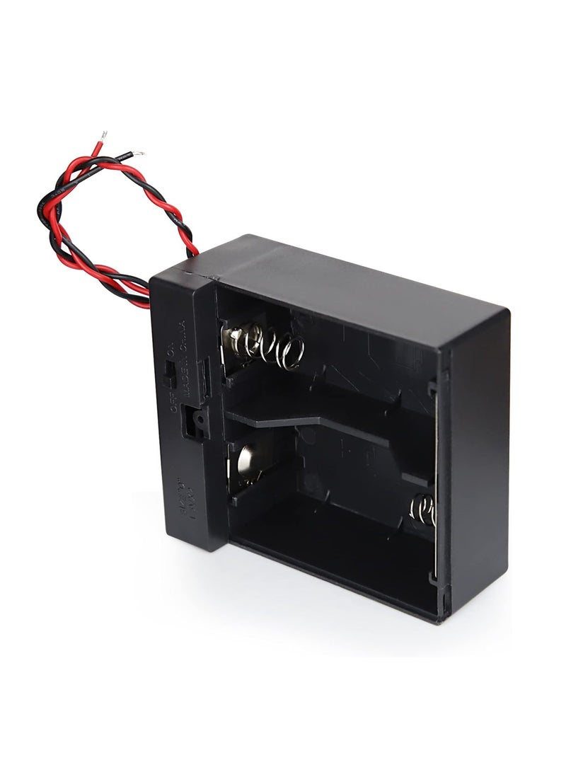 KNP 2 Slot Battery Case Holder is a durable and practical storage solution designed to hold two D size batteries providing a reliable power source for various electronic devices It features wire leads for easy connection to circuits or devices and a sturdy design to secure the batteries in place. - Image 1
