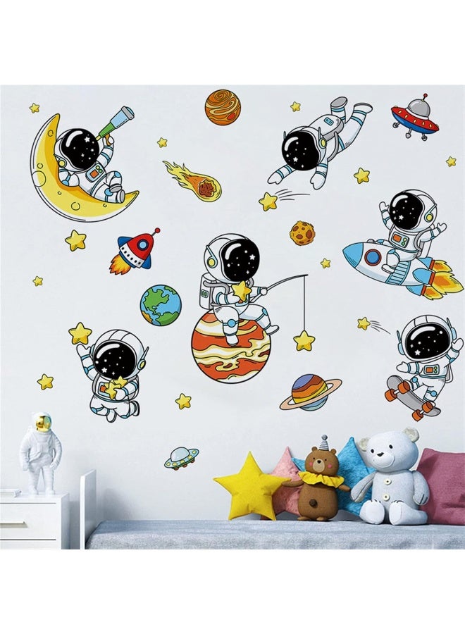 TERRIFI Lovely Astronauts and Planet Wall Decals - Image 1