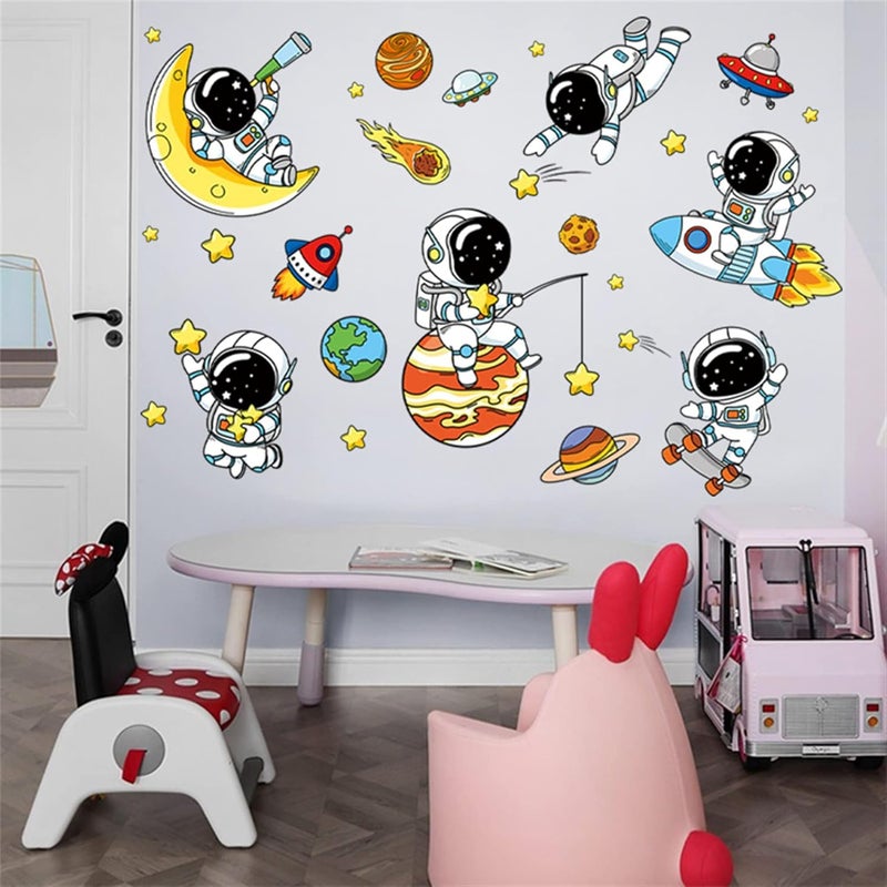 TERRIFI Lovely Astronauts and Planet Wall Decals - Image 3