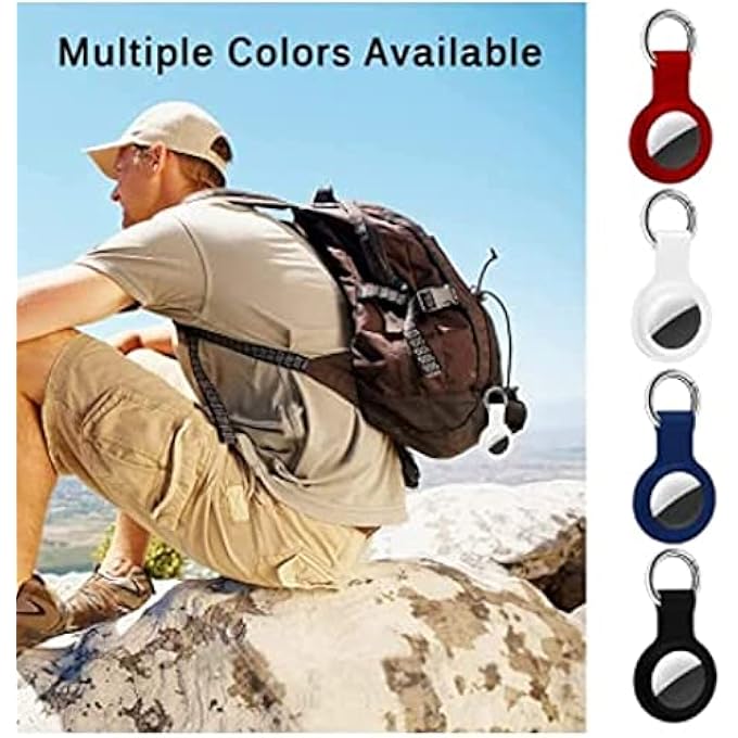 Apple PROTECTIVE COVER FOR AIRTAG WITH KEYCHAIN ANTI-LOST ANTI-SCRATCH PU LEATHER CASE AIRTAGS KEY FINDER WIRELESS TRACKER (RED) - Image 4