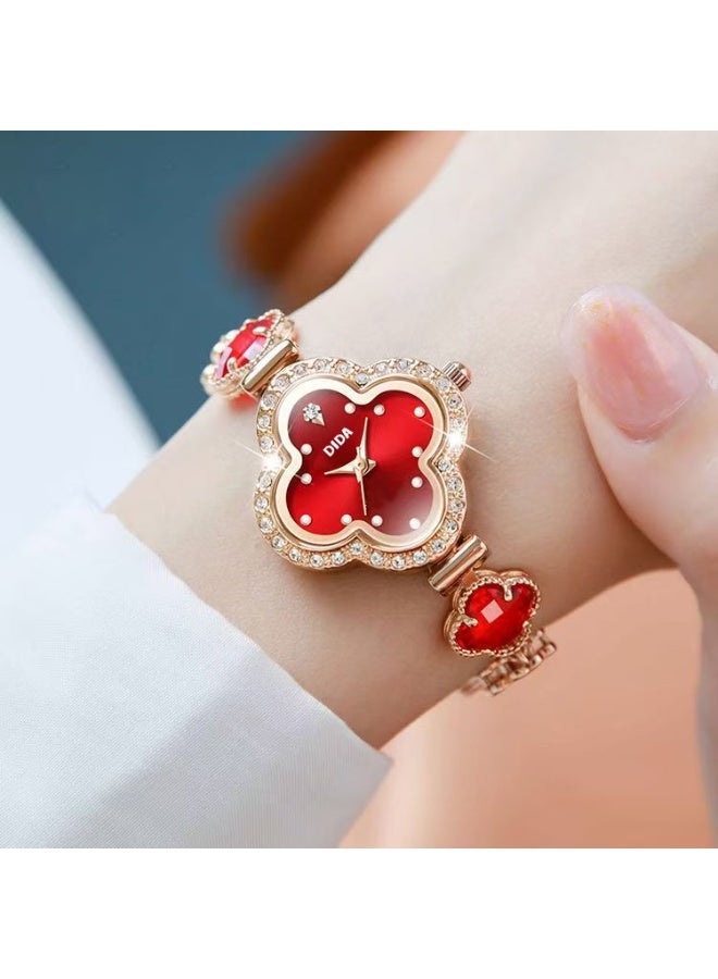 DIDA Women's Alloy Waterproof Watch C085 Red - Image 1