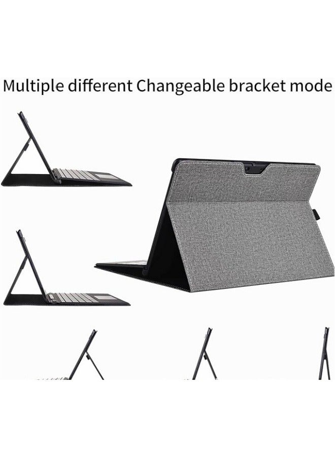 Compatible with Microsoft Surface Pro 11 (2024) 13-inch Case,TPU Bumper Folio Stand Card Holder Protective Cover PC Hard Shell - Image 3