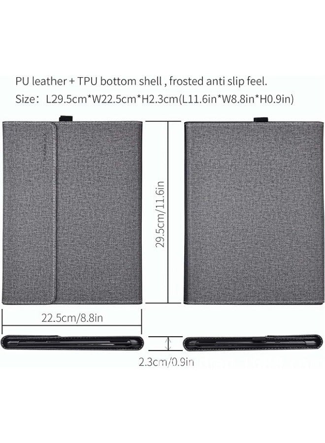 Compatible with Microsoft Surface Pro 11 (2024) 13-inch Case,TPU Bumper Folio Stand Card Holder Protective Cover PC Hard Shell - Image 2