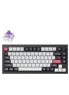 Keychron Keychron Q1 HE QMK Wireless Mechanical Keyboard, Gateron Double-Rail Magnetic Nebula Switches, Fully Assembled Knob, OSA PBT Keycaps, Tri-Mode Connectivity, ENG-ARAB Layout, Q1H-M1-AR  - Image 1