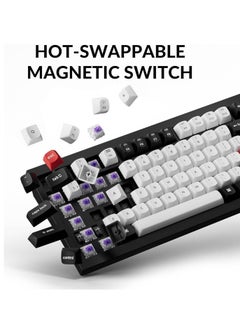 Keychron Keychron Q1 HE QMK Wireless Mechanical Keyboard, Gateron Double-Rail Magnetic Nebula Switches, Fully Assembled Knob, OSA PBT Keycaps, Tri-Mode Connectivity, ENG-ARAB Layout, Q1H-M1-AR  - Image 4