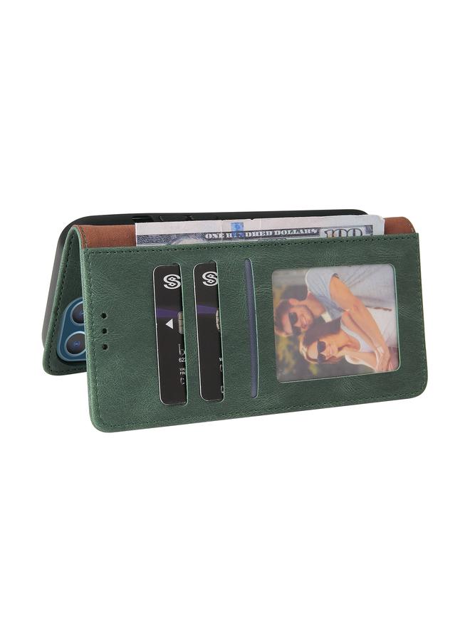 S-TOP Case For iPhone 13 Pro Simple Suction Closure Horizontal Flip Leather Case with Holder & Card Slot & Wallet - Image 5