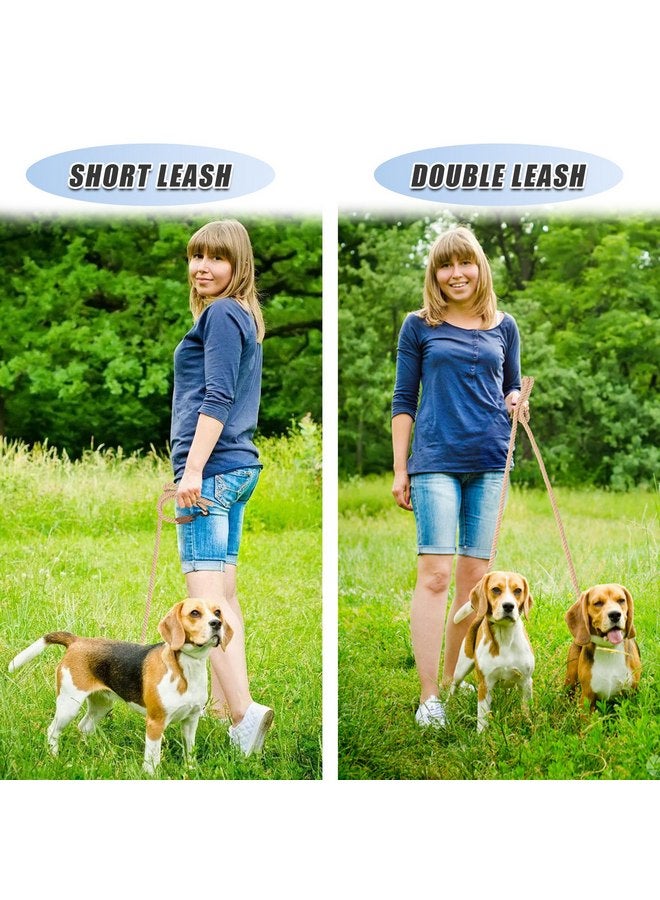 مايل هاي لايف مقود للكلاب بدون استخدام اليدين من Mile High Life، مقود متقاطع مع وصلة من الجلد الطبيعي، مقود خصر قابل للتعديل متعدد الوظائف، مقود قوي الانزلاق بدون شد للمشي والجري للكلاب (بني فاتح، 8 أقدام) - Image 3