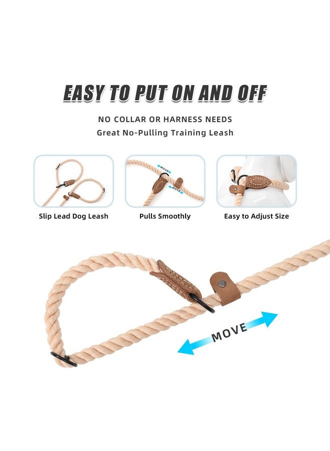 مايل هاي لايف مقود للكلاب بدون استخدام اليدين من Mile High Life، مقود متقاطع مع وصلة من الجلد الطبيعي، مقود خصر قابل للتعديل متعدد الوظائف، مقود قوي الانزلاق بدون شد للمشي والجري للكلاب (بني فاتح، 8 أقدام) - Image 4