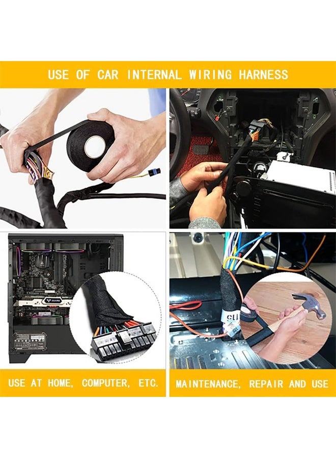 JZS Wire Loom Harness Tape, Wiring Harness Cloth, Adhesive Fabric for Automobile, Noise Damping Heat Proof (19 mm x 15 m) - Image 4
