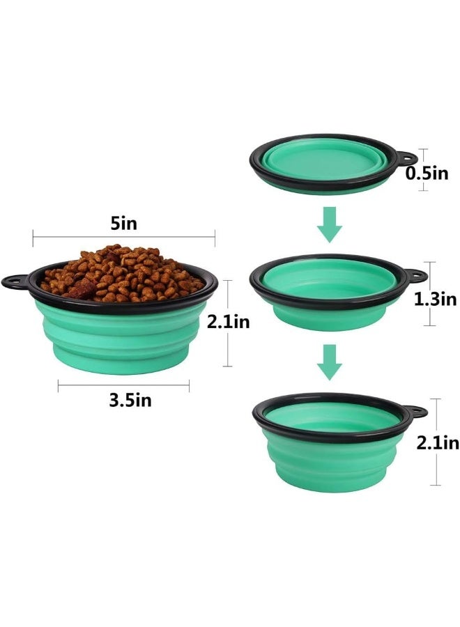 Coodipet Collapsible Portable Silicone Pet Feeder Pack of 2 - Image 3