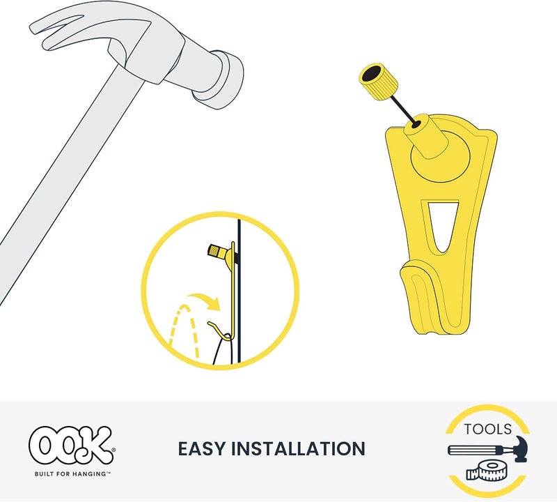 OOK 50615 Padded Pro Hangers - Brass, Supports Up to 20 Pounds, 15 Sets in Tidy Tin - Image 3