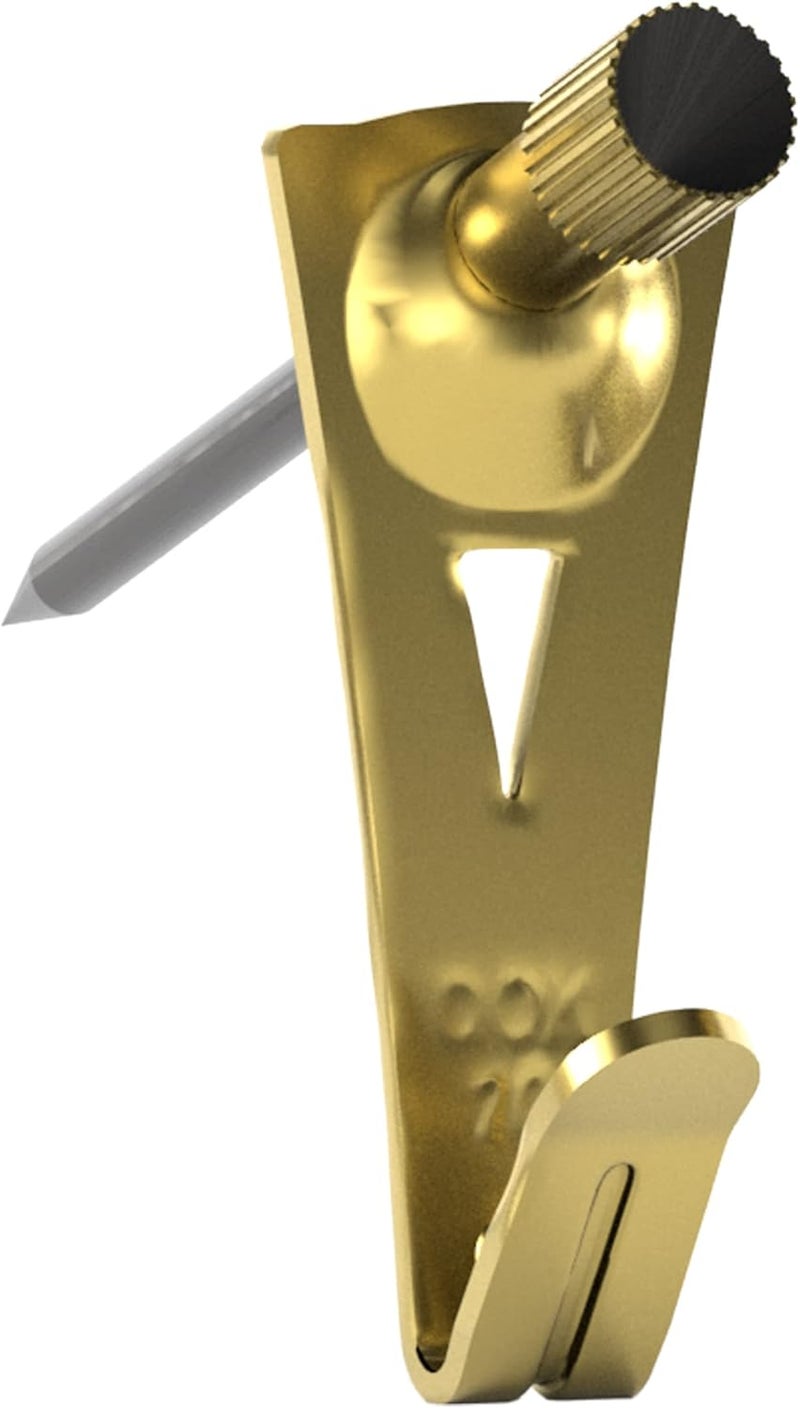 OOK 50615 Padded Pro Hangers - Brass, Supports Up to 20 Pounds, 15 Sets in Tidy Tin - Image 1