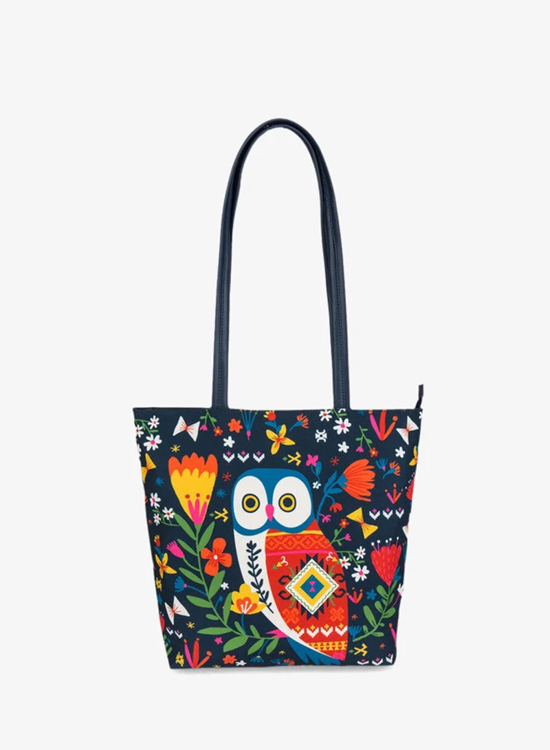 Chumbak Teal By Chumbak Killim Owl Tote Bag