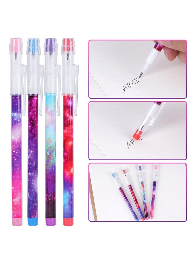Kolewo4ever - Galaxy Stackable Pencil Outer Space Multi Point Pencils Non Sharpening Pop Up Pencil With Matching Eraser Teacher Supplies For Classrooms, Student Reward, Galaxy Party Favors - Image 1