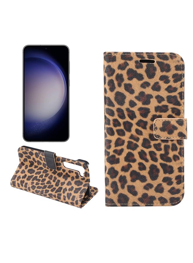 S-TOP Case For Samsung Galaxy S23 5G Leopard Pattern Flip Leather Phone Case - Image 1