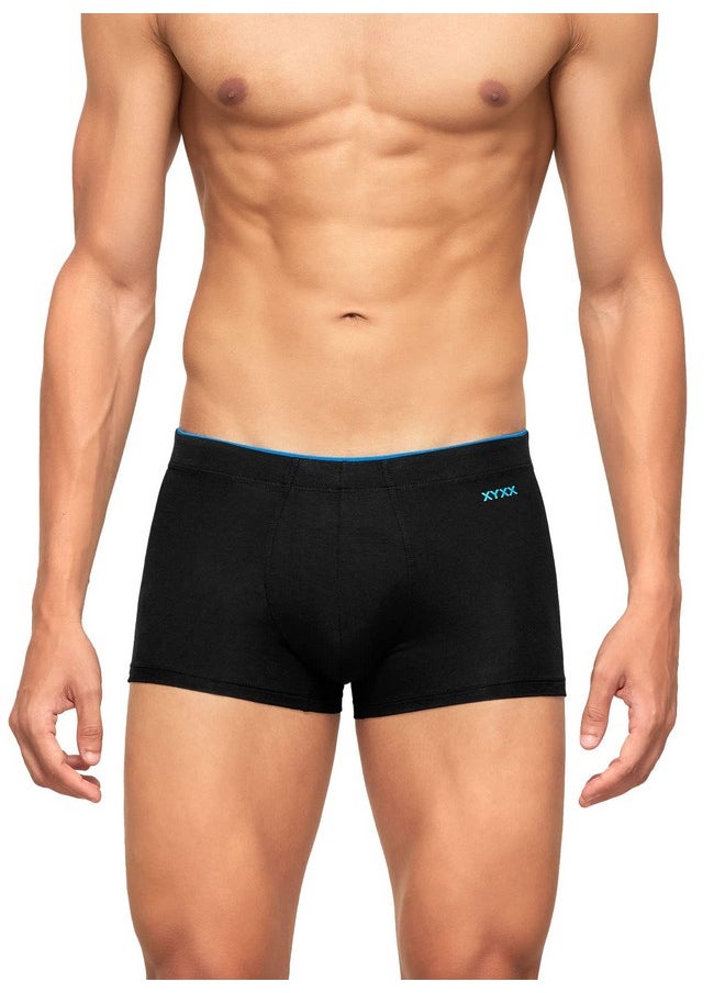 XYXX XYXX Men's Underwear Uno IntelliSoft Antimicrobial Micro Modal Trunk Pack of 2 (Black ; Black; L)  - Image 2