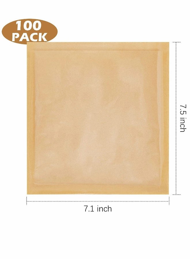 Heat-Sealable Bakery Bags, for Cookies and Pastries, 7.1x7.5 Inches Grease Resistant Brown Kraft Paper Food Bags - Donut Bags - Egg Sandwich Bags 100ct - Image 3