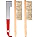 Mudder Mudder Bee Hive Tool Stainless Steel J Hook Frame Lifter and Scraper, 2 Pieces Beehive Brushes Beekeeping Tools for  - Image 2