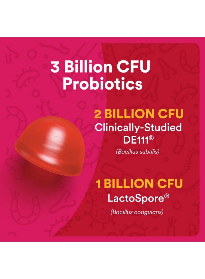 SmartyPants Adult Probiotic Gummies for Digestive Health: 3 Billion CFU, Gut Health and Immune Support Supplement, Clinically Studied Probiotic, Gluten Free, Strawberry, 30 Count (30 Day Supply) - Image 5