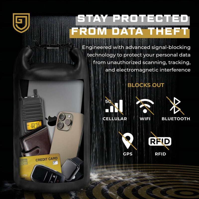 Gardava Faraday Bag, Military Grade Shield Bag, Waterproof EMP Cage, Dry Bag for Laptops & Phones, Go Dark Large Faraday Bags - Image 2