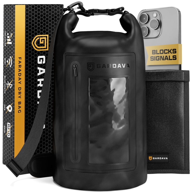 Gardava Faraday Bag, Military Grade Shield Bag, Waterproof EMP Cage, Dry Bag for Laptops & Phones, Go Dark Large Faraday Bags - Image 1
