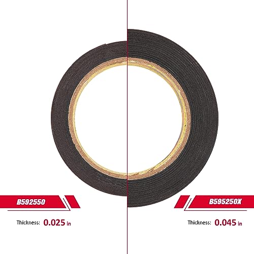 Bulina 3M Double Sided Tape VHB 0.5" x 15.4 Ft 5925, Heavy Duty Mounting Tape, Foam Tape Strong Adhesive for Automotive Emblem Trim Décor Dashboard Home Office Logos Indoor Outdoor, Black, 0.025in Thick - Image 3